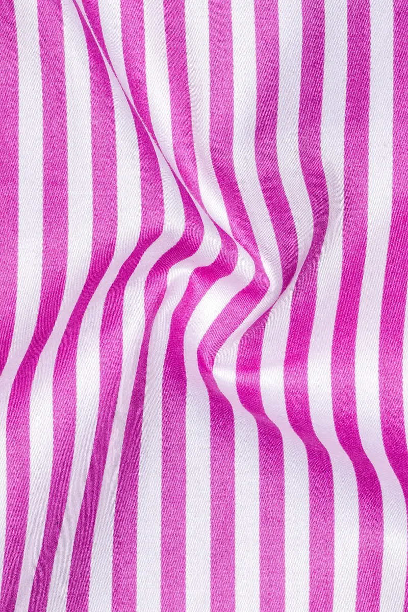 Rosavon-Purplish Pink And Bright White Candy Striped Subtle Sheen Super Soft Premium Cotton Dress Shirt 3
