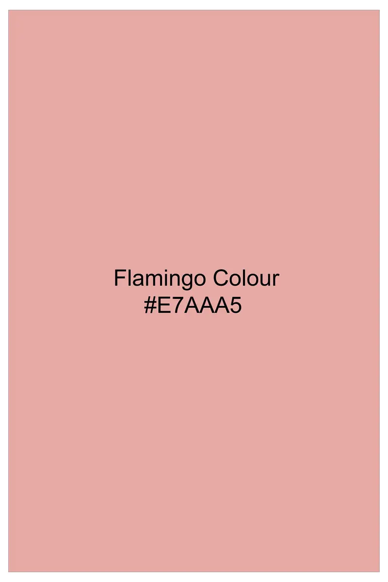 Rose-Flamingo Pink Stripes Luxurious Linen Casual Shirt 7
