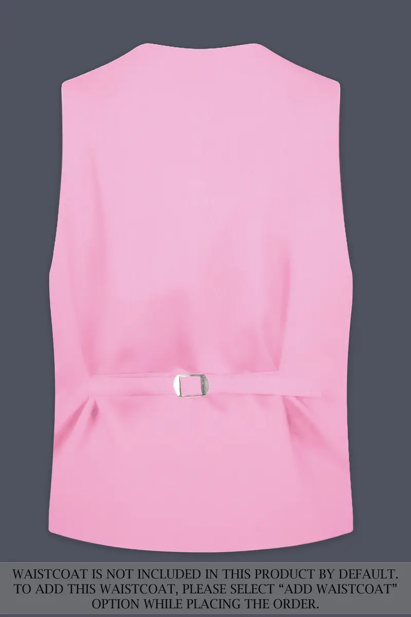 Rosé Reverie-Pestel Pink Solid Wool Rich Double Breasted Slight Stretch Suit 17