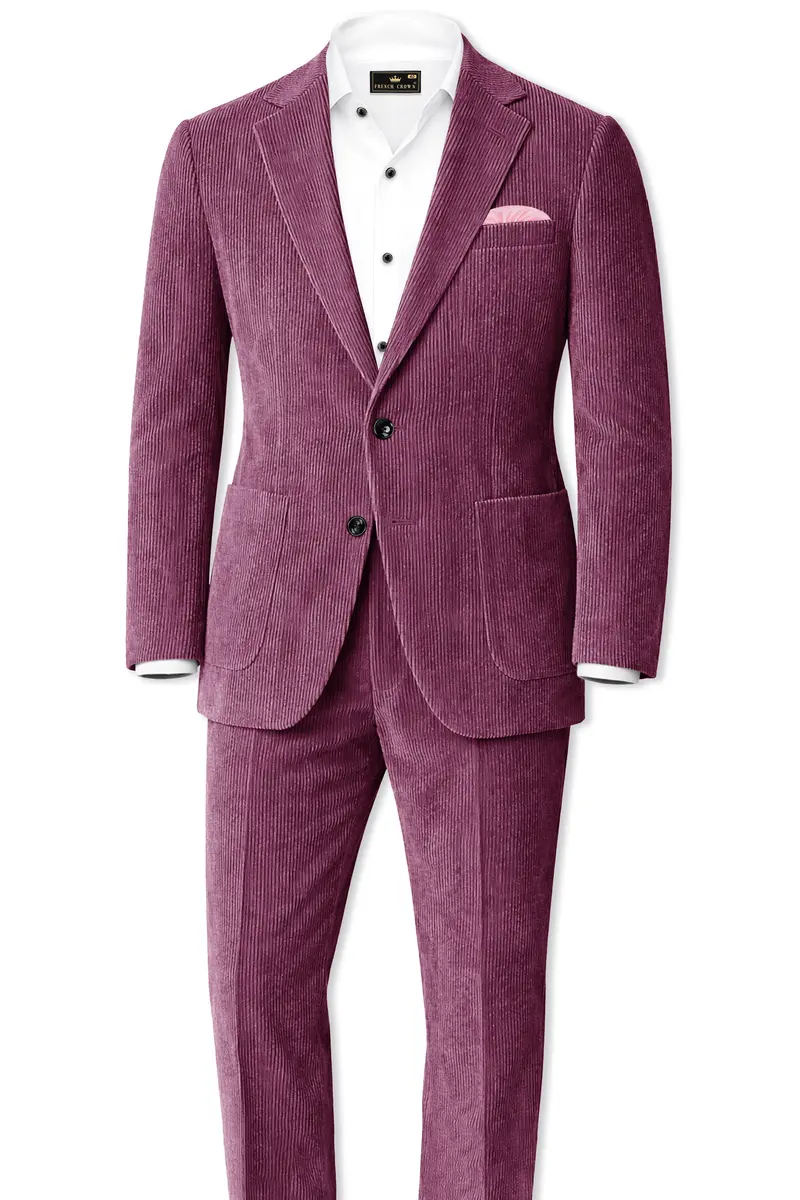 Roselux-Cosmic Pink Corduroy Premium Single Breasted Sports Blazer 10