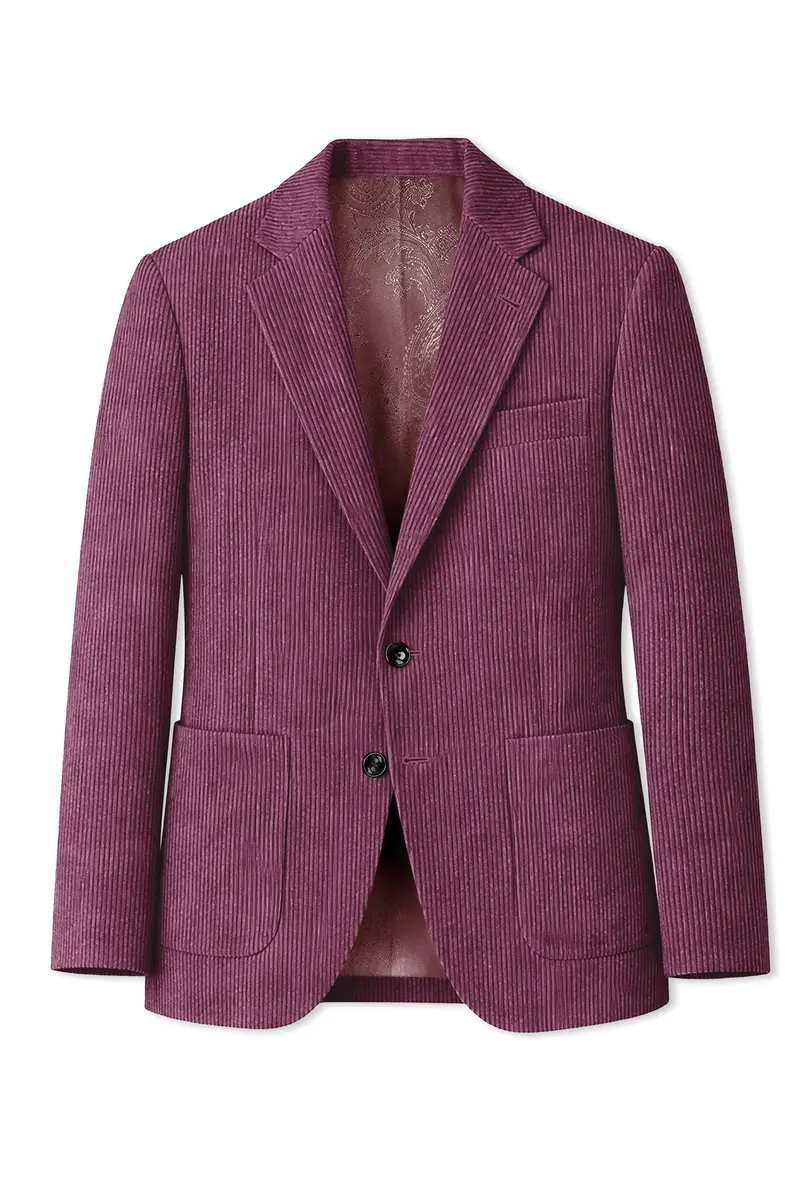 Roselux-Cosmic Pink Corduroy Premium Single Breasted Sports Blazer 8