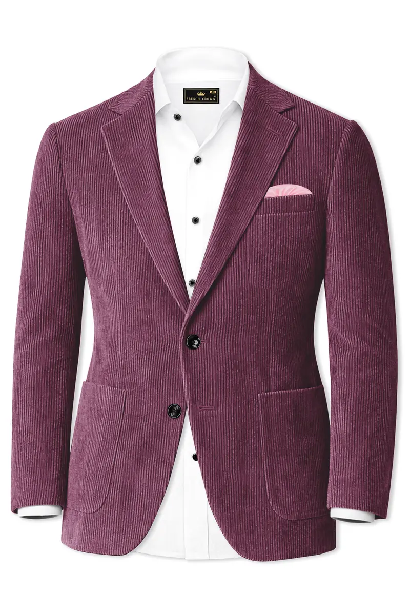 Roselux-Cosmic Pink Corduroy Premium Single Breasted Sports Suit 10