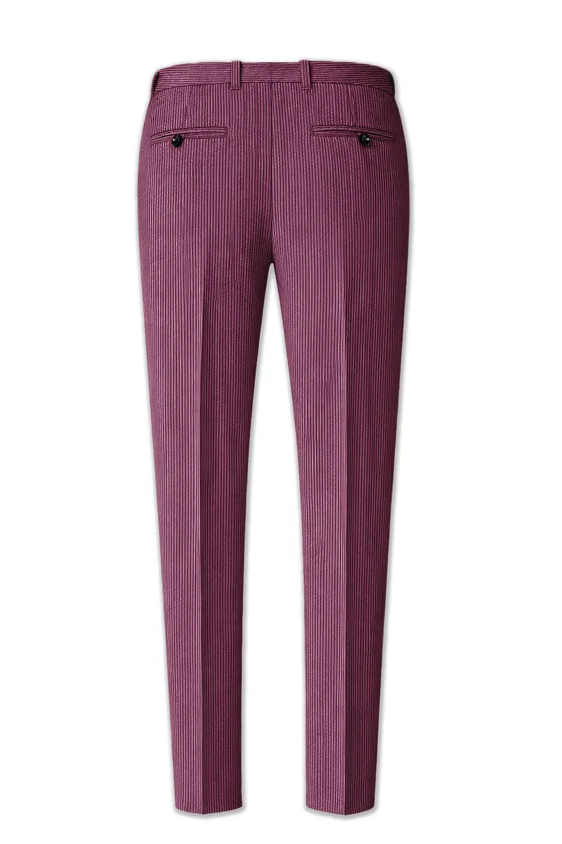 Roselux-Cosmic Pink Corduroy Premium Single Breasted Sports Suit 14