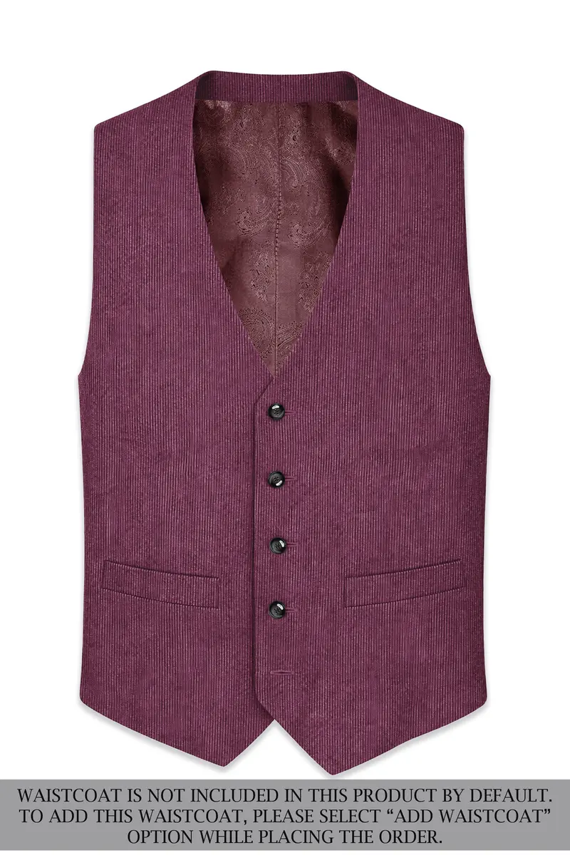 Roselux-Cosmic Pink Corduroy Premium Single Breasted Sports Suit 16