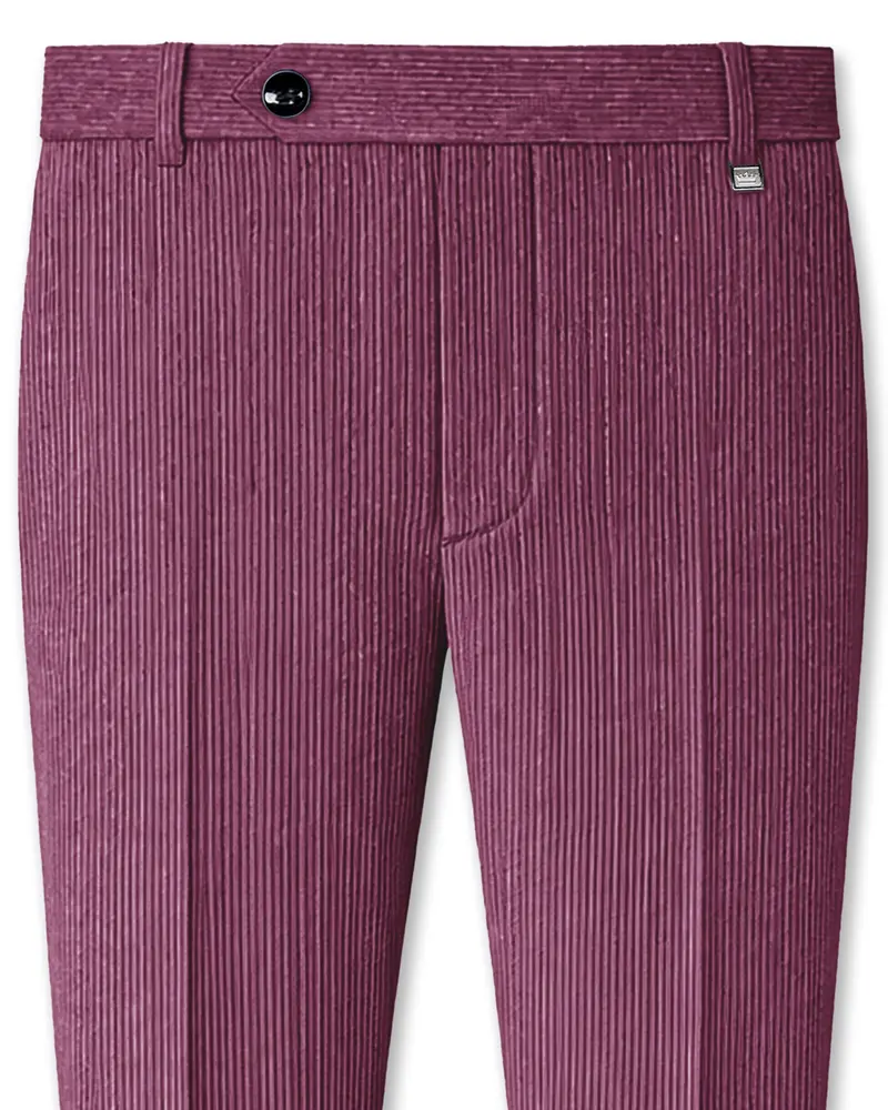 Roselux-Cosmic Pink Corduroy Premium Stretchable Waistband Pant 1