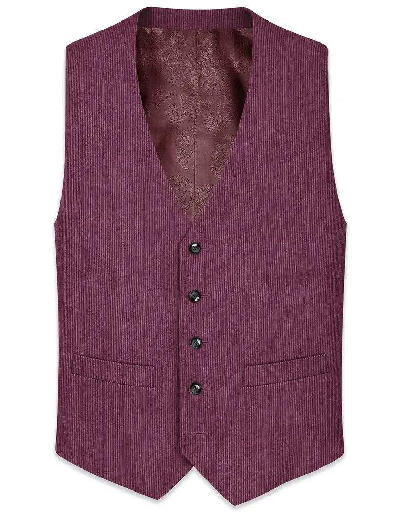 Roselux-Cosmic Pink Corduroy Premium Waistcoat 1