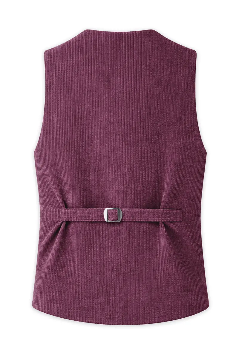 Roselux-Cosmic Pink Corduroy Premium Waistcoat 4