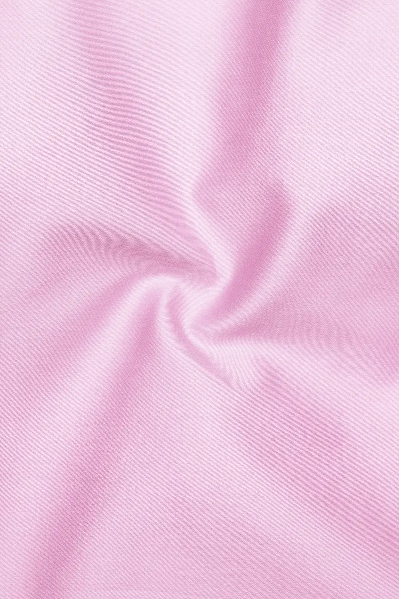 Rosevo-Pastel Pink Subtle Sheen Super Soft Premium Cotton Mandarin Shirt 3