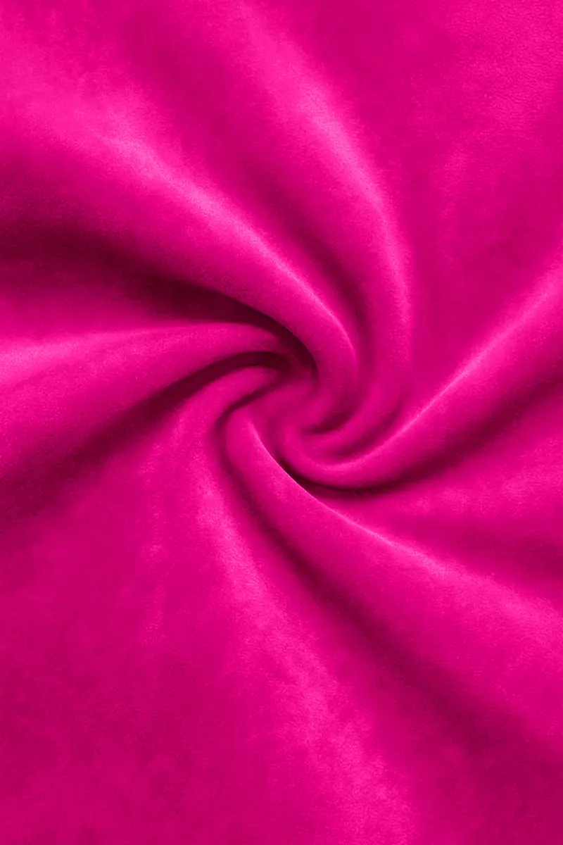 Rosivell-Fuchsia Pink Velvet Stretchable Waistband Pant 3