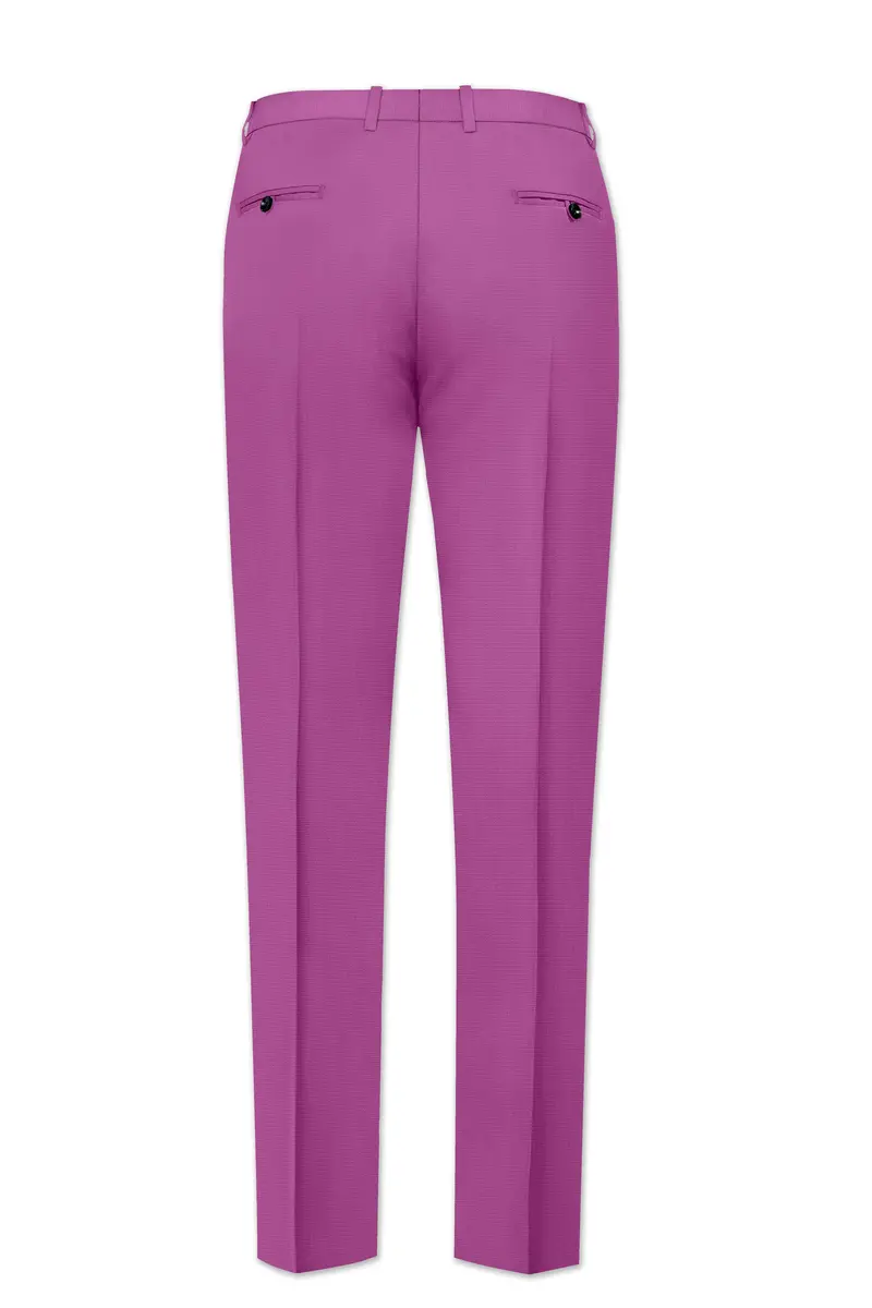 Rosvoy-Trendy Pink Wool Rich Bandhgala Slight Stretch Suit 13
