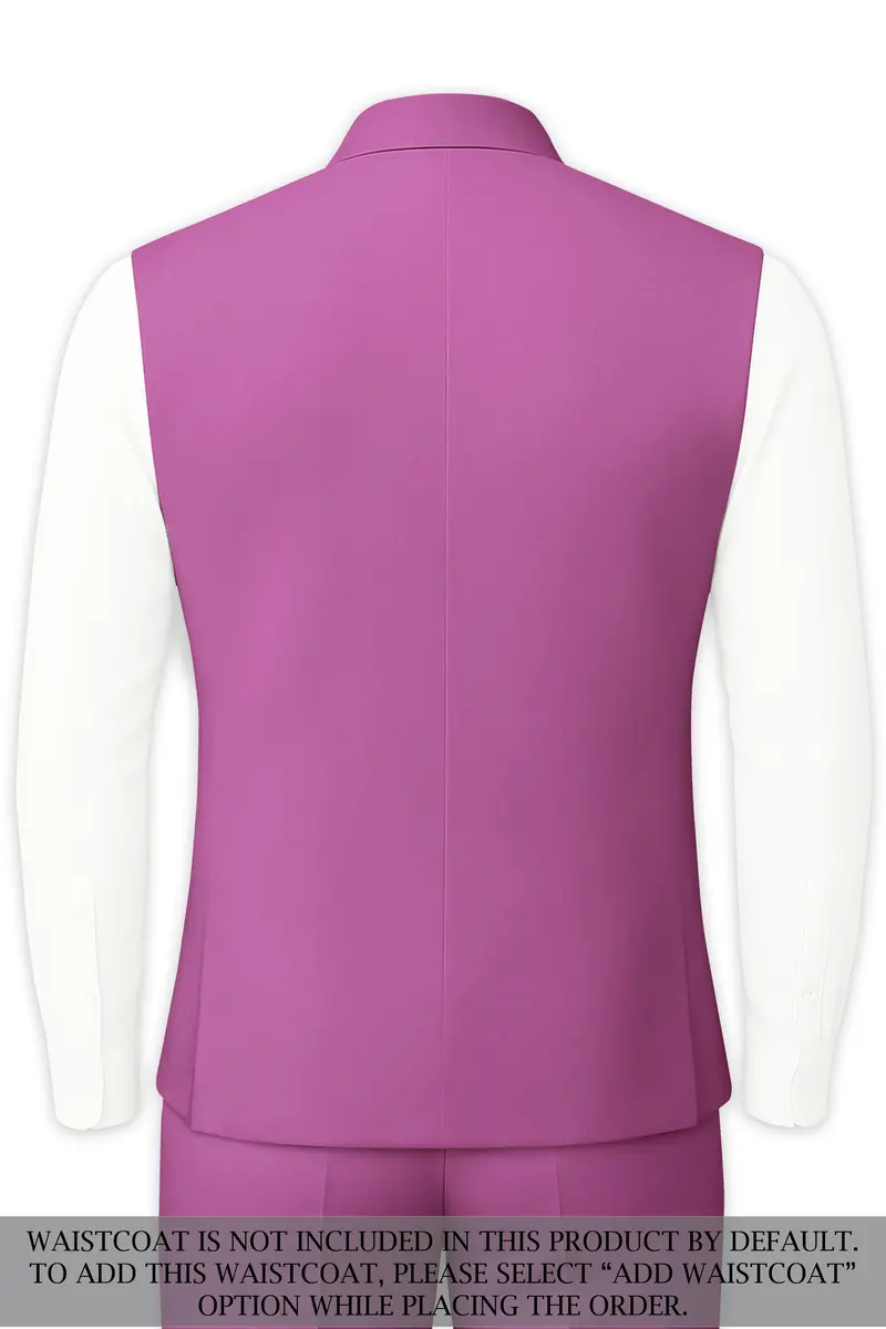 Rosvoy-Trendy Pink Wool Rich Bandhgala Slight Stretch Suit 16