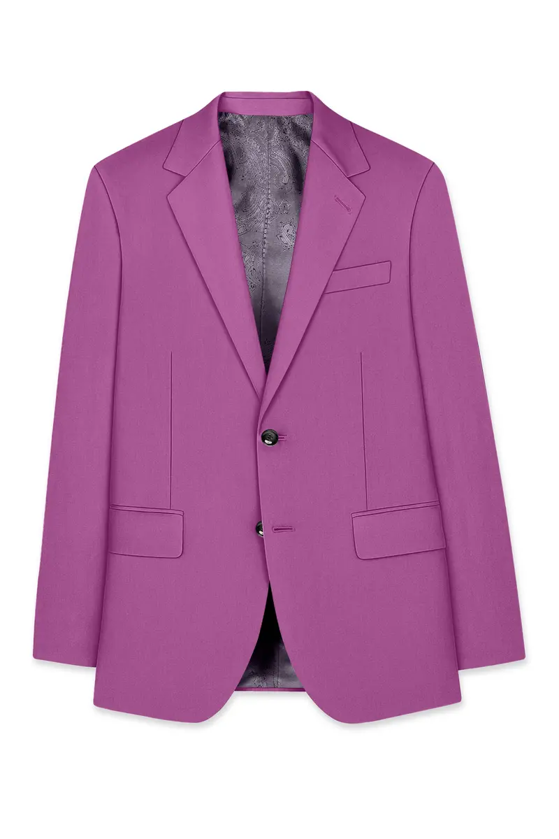 Rosvoy-Trendy Pink Wool Rich Single Breasted Slight Stretch Suit 9