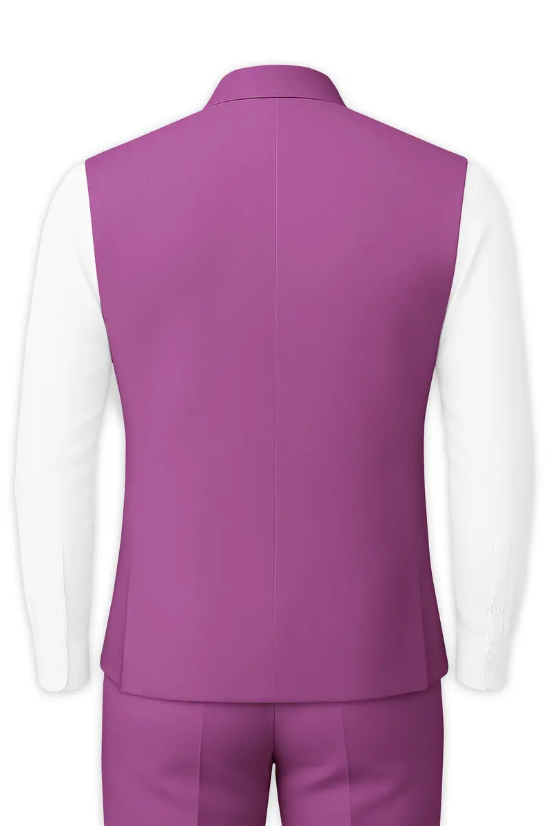 Rosvoy-Trendy Pink Wool Rich Wool Rich Slight Stretch Nehru Jacket 4