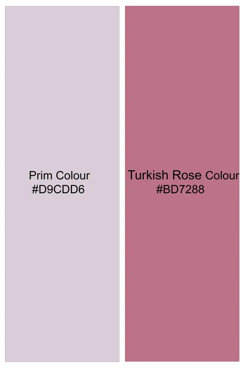 Rosy Prim-Turkish Pink Striped Jacquard Textured Premium Cotton Dress Shirt 6