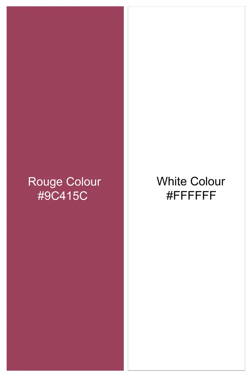 Rouge Pink And White Striped Twill Premium Cotton Shirt 5