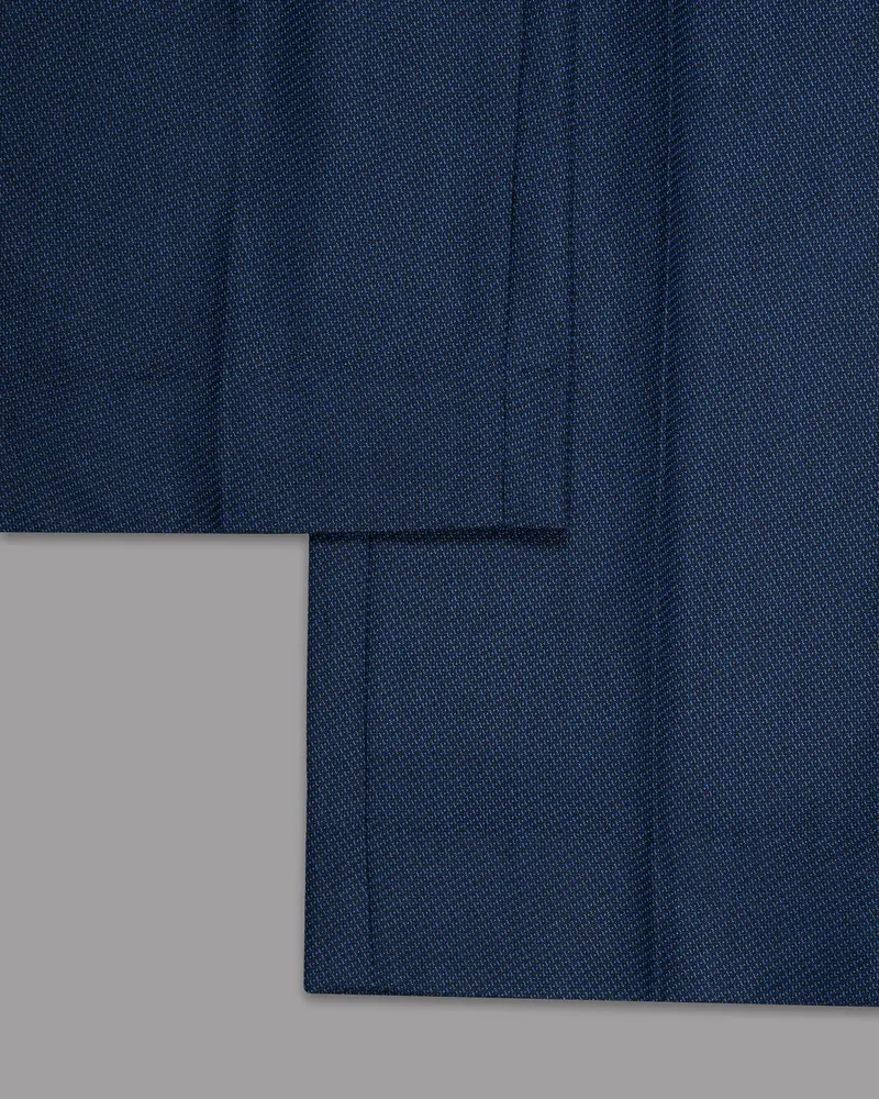 Royal Blue Diamond Dobby Formal Pant 6