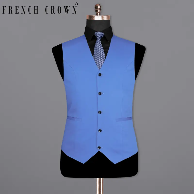 Royal Blue Premium Cotton Waistcoat 1