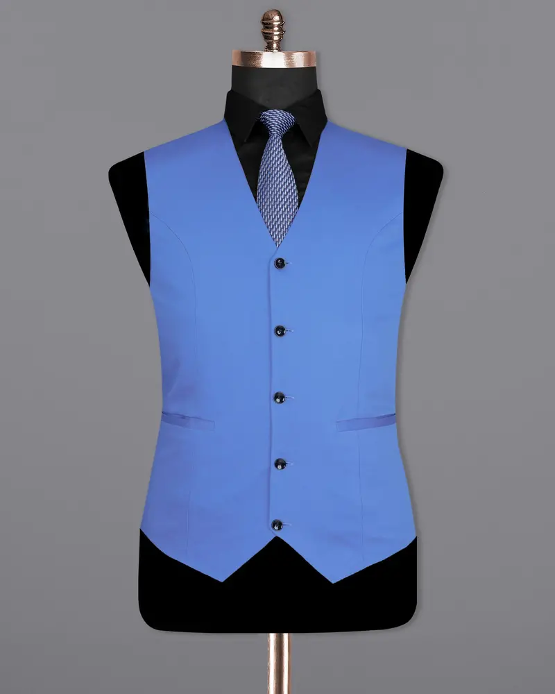 Royal Blue Premium Cotton Waistcoat 2