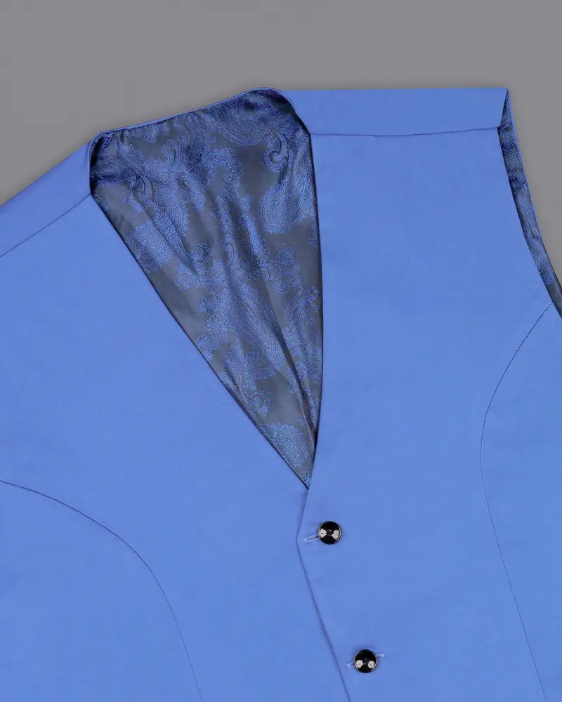 Royal Blue Premium Cotton Waistcoat 4