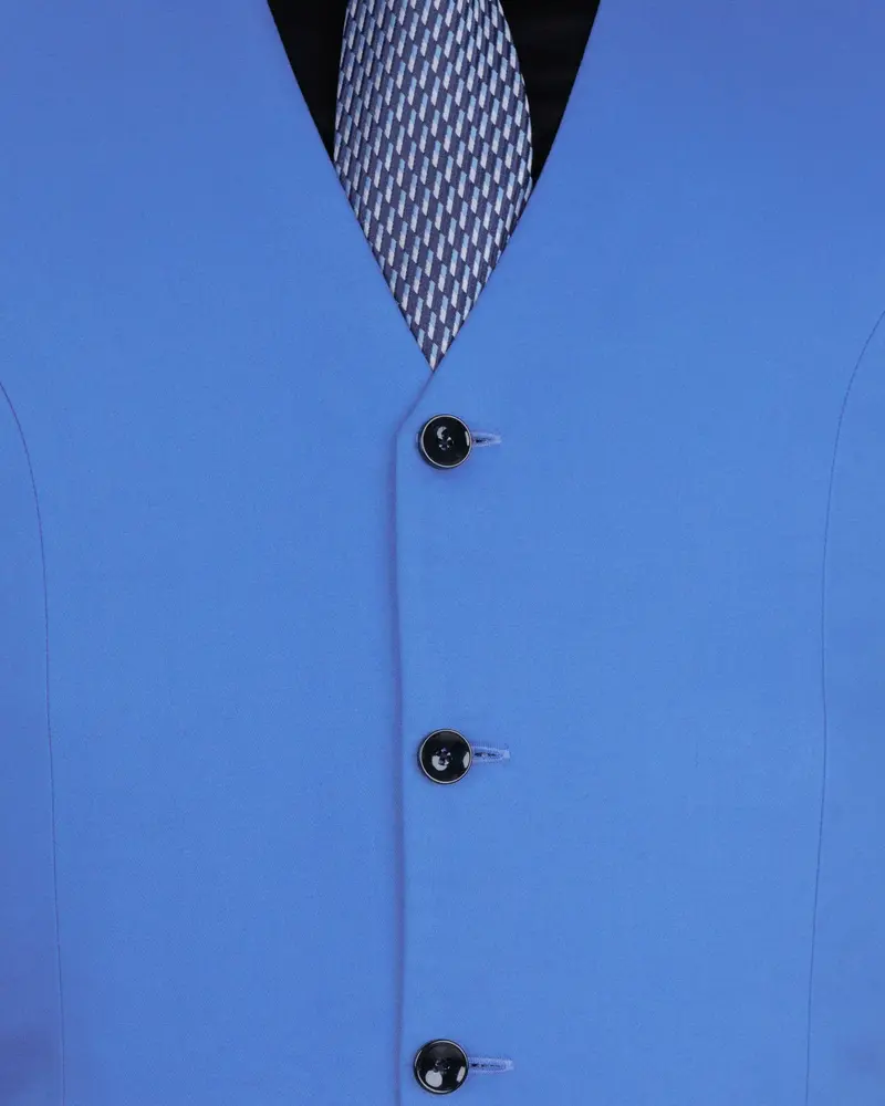 Royal Blue Premium Cotton Waistcoat 5