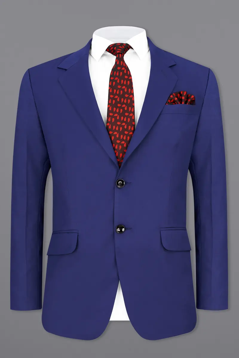 Royal Blue Single Breasted Blazer 2