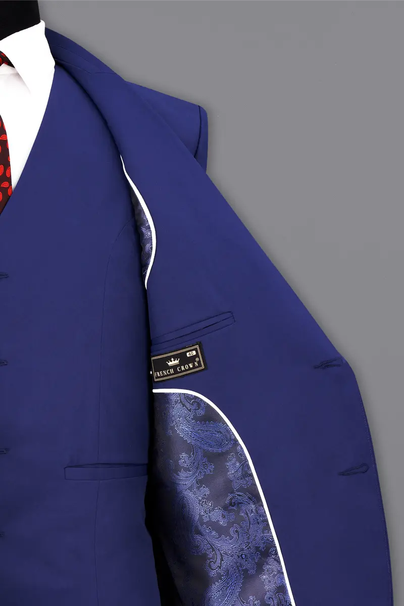 Royal Blue Single Breasted Blazer 7