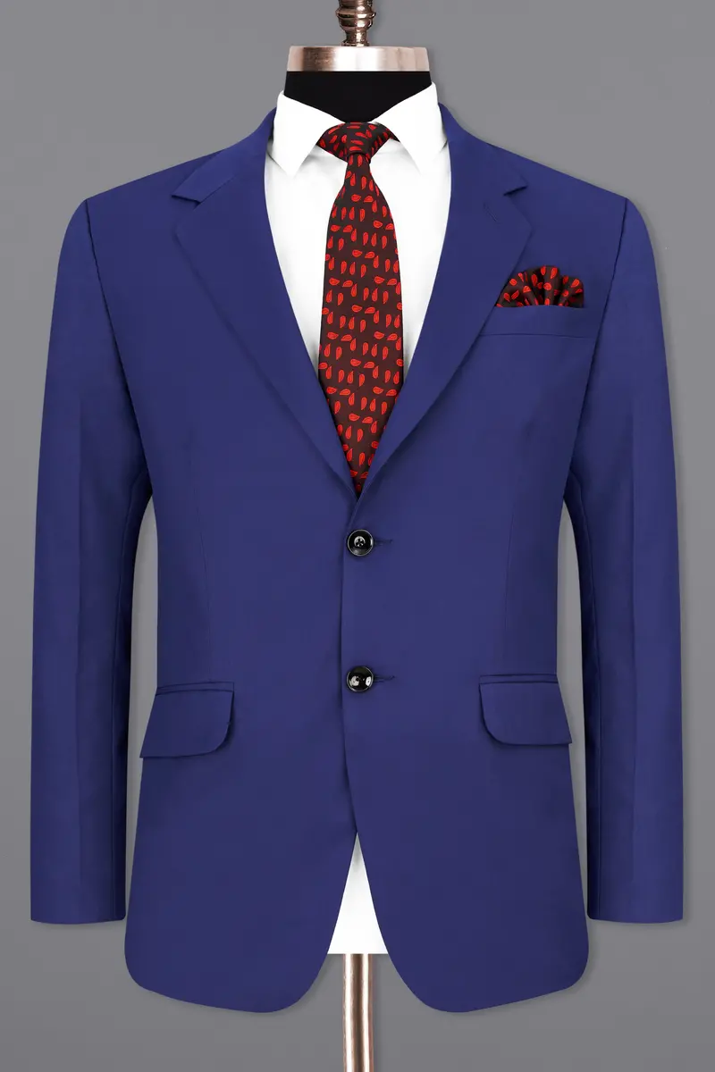 Royal Blue Single Breasted Blazer 8