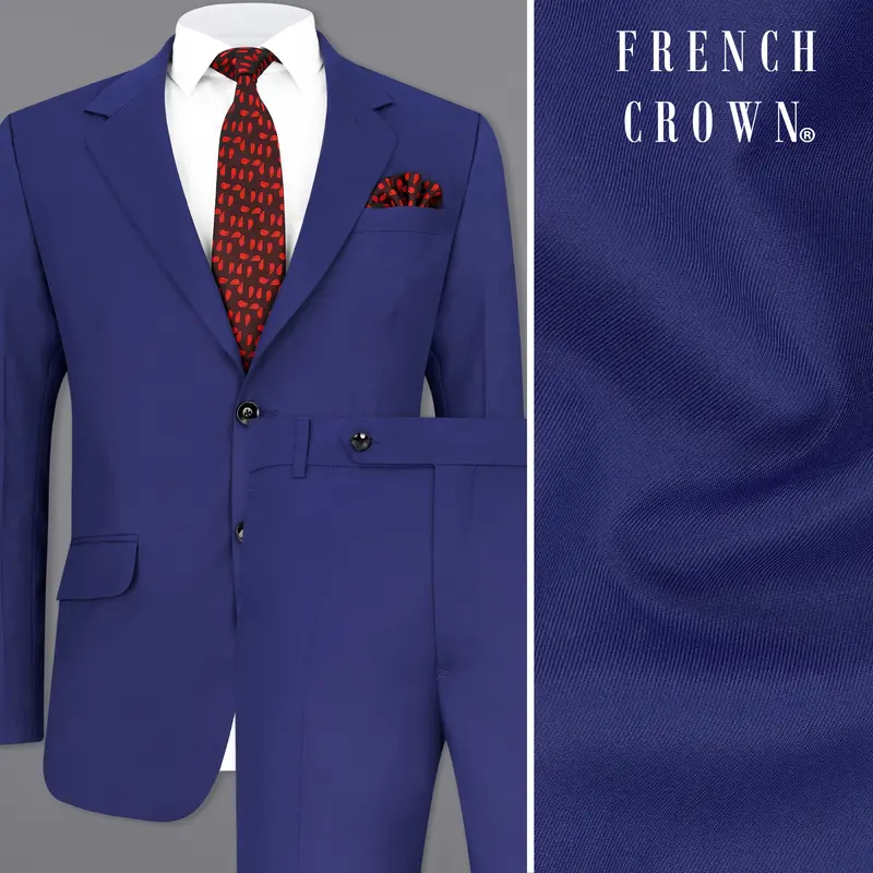 Royal Blue Single Breasted Suit 1