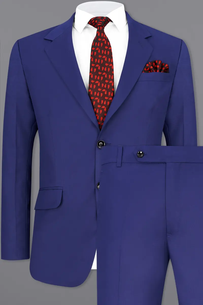 Royal Blue Single Breasted Suit 2