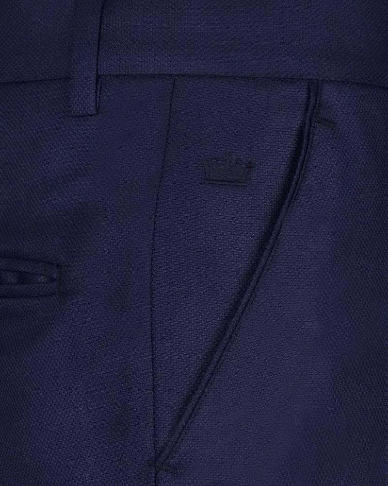 Royal Blue Wool Rich Pant 5
