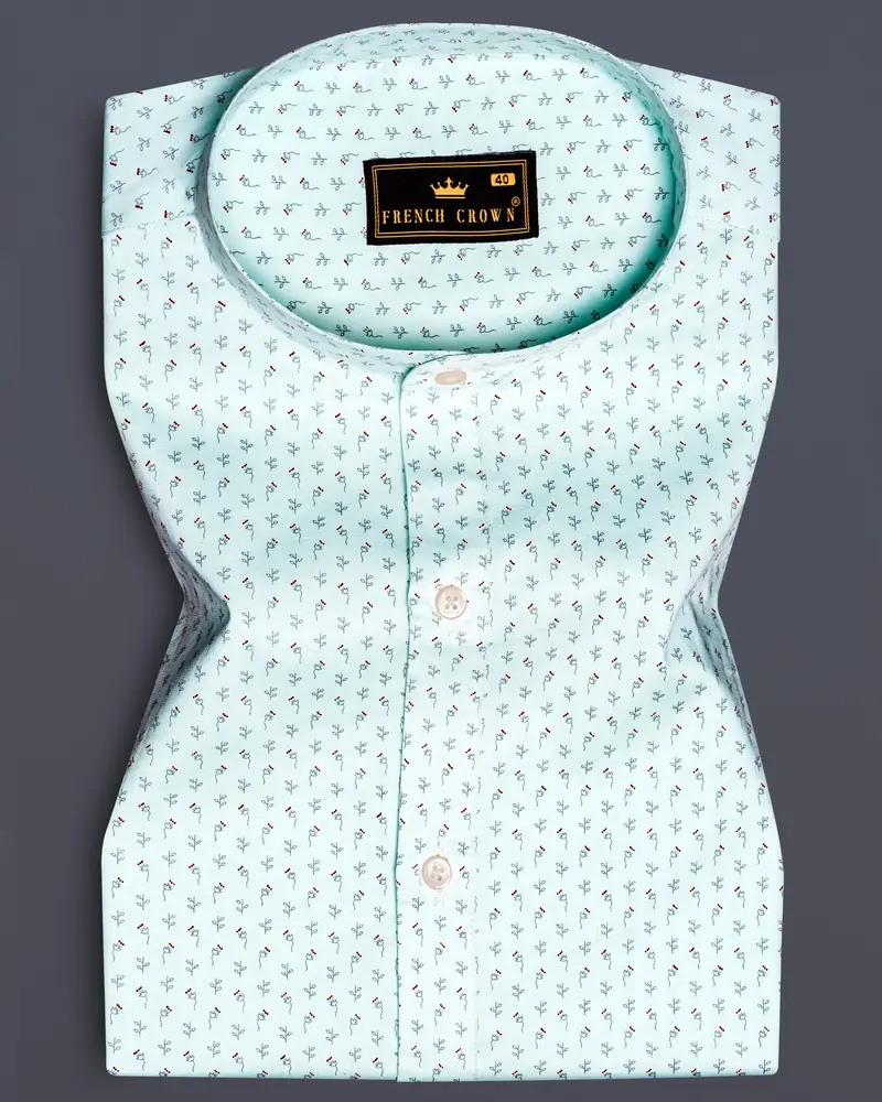 Royal Rift-Ziggurat Blue Printed Super Soft Premium Cotton Casual Designer Shirt 1