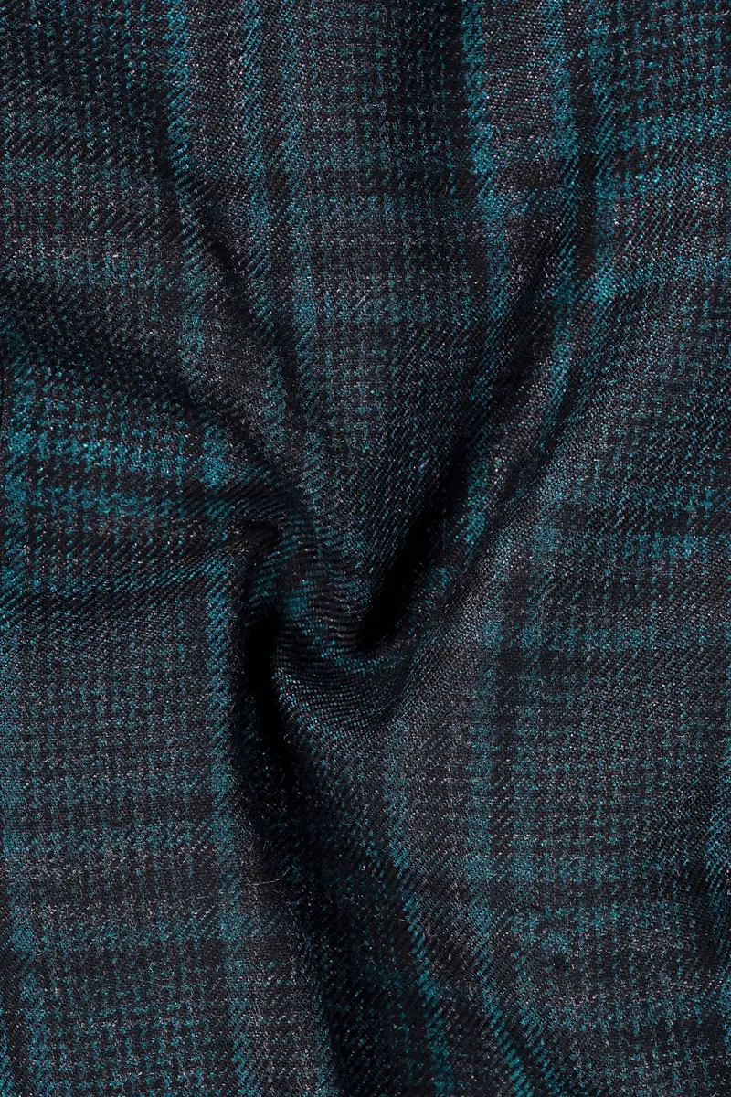 Royale-Cyprus Blue Plaid Tweed Waistcoat 3