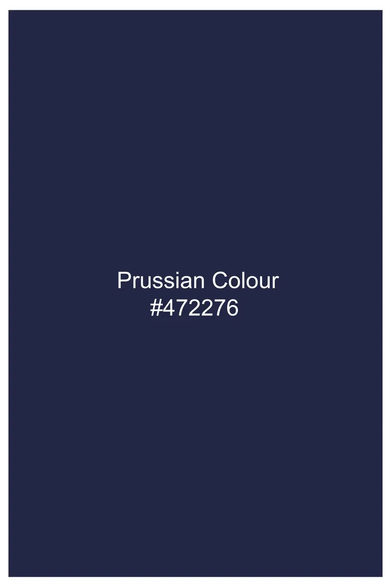 Royalglint-Prussian Blue Solid Subtle Sheen Super Soft Premium Cotton Dress Shirt 7