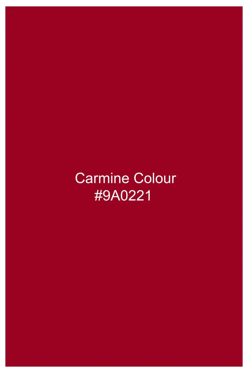 Rubivell-Carmine Red Velvet Peak Lapel Tuxedo Suit 16