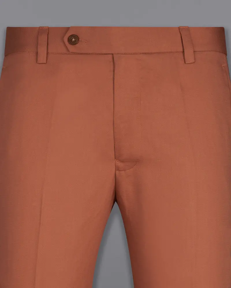 Rust Premium Cotton Formal Pant 2