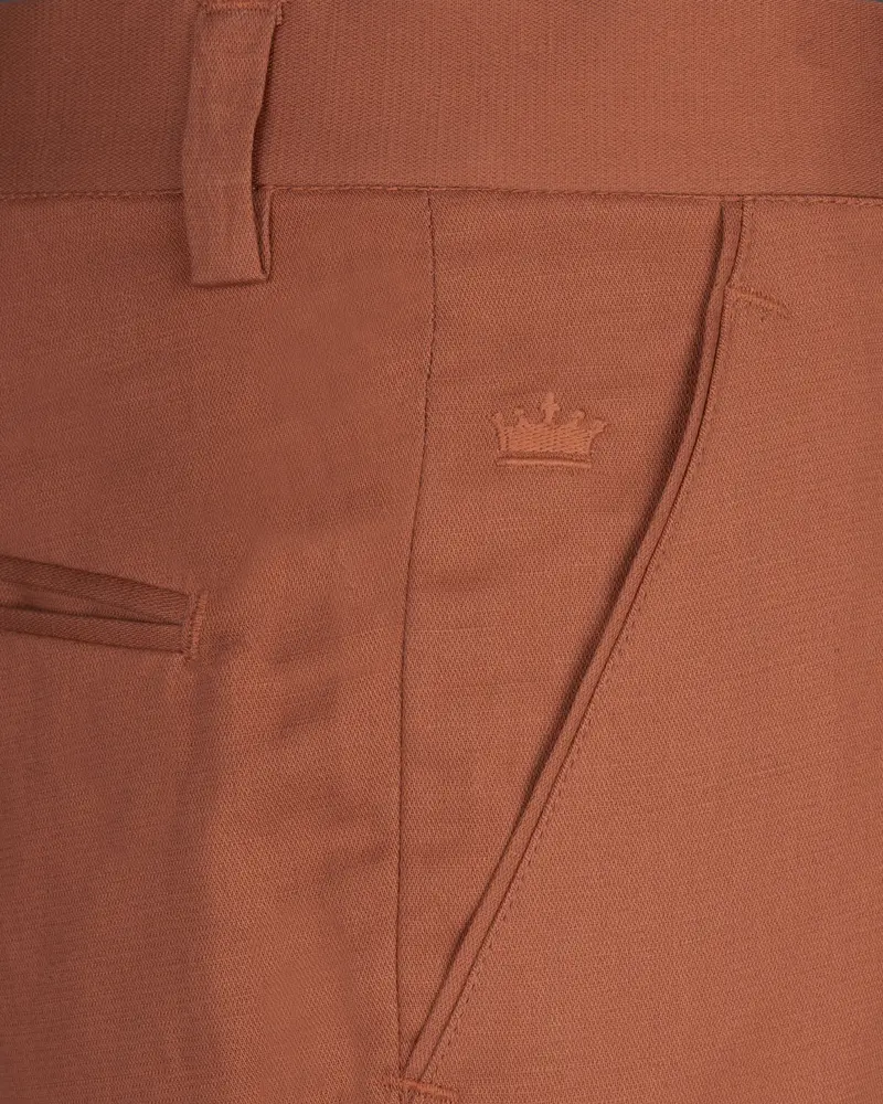 Rust Premium Cotton Formal Pant 5