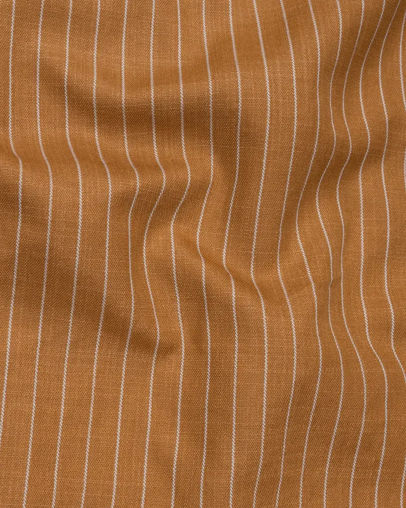 Rust Striped Wool Rich Waistcoat 3