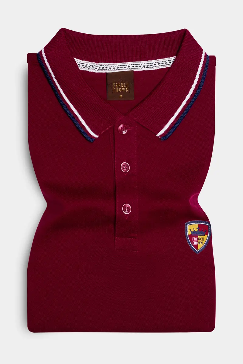 Rustic Red Solid Premium Cotton Pique Polo 2