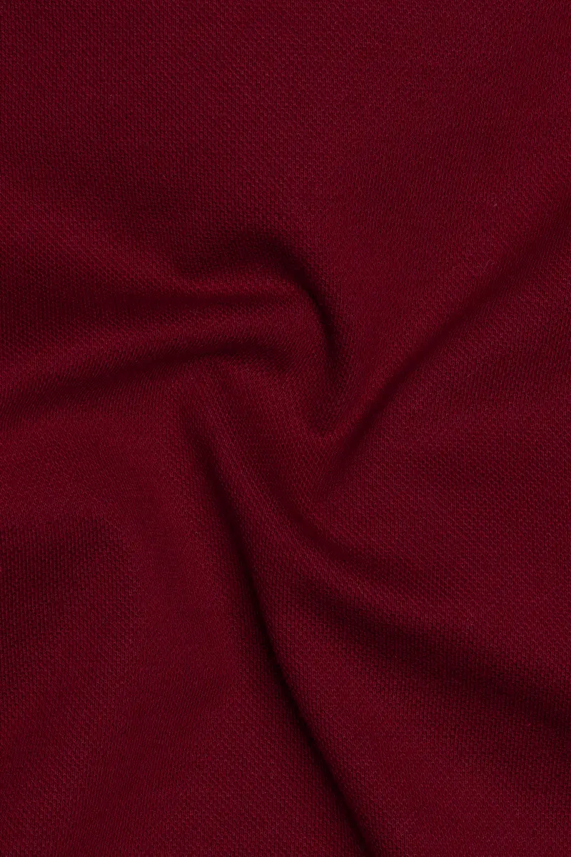 Rustic Red Solid Premium Cotton Pique Polo 3