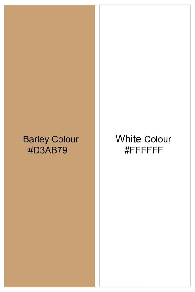 Rustiq-Barley Brown And Bright White Gingham Plaid Super Soft Premium Cotton Dress Shirt 7