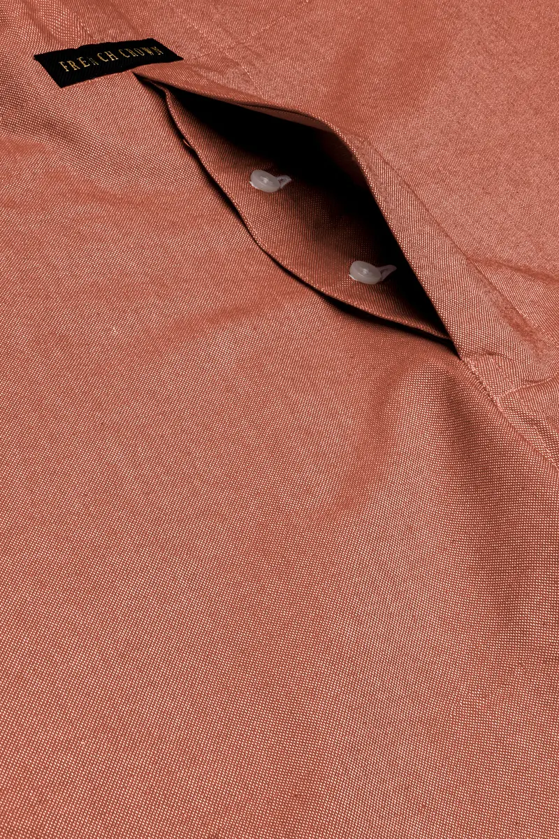 Rustline-Santa Fe Orange Solid Oxford Premium Cotton Boxer 4