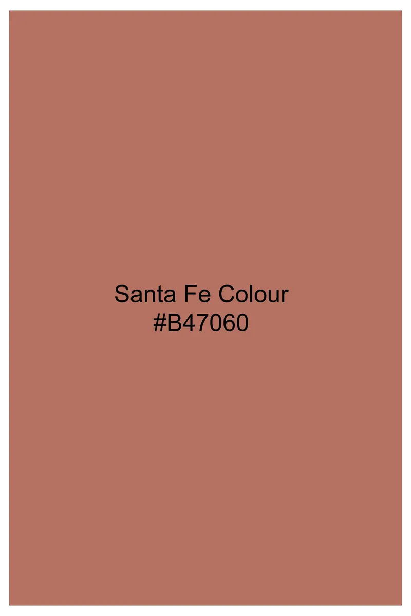 Rustline-Santa Fe Orange Solid Oxford Premium Cotton Boxer 7
