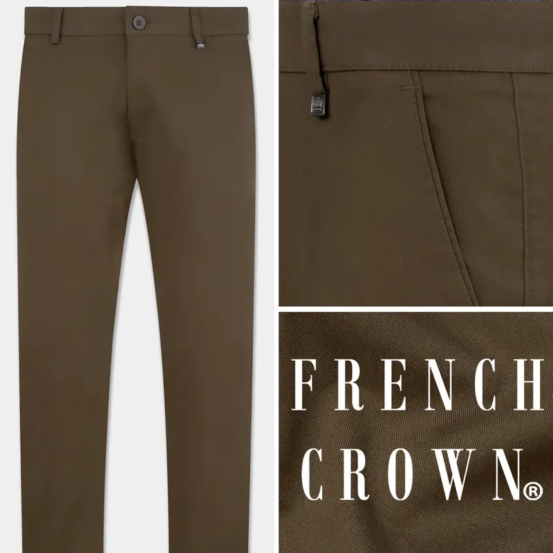 Saddle Brown Premium Cotton Chinos Pant 1