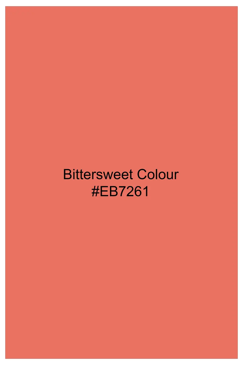 Saffron-Bittersweet Orange Velvet Stretchable Waistband Pant 8
