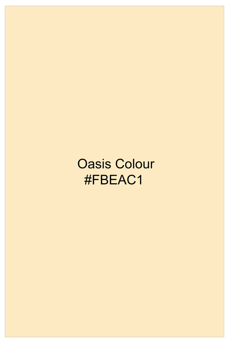 Saffron Weave-Oasis Yellow Jacquard Butta Textured Premium Giza Cotton Dress Shirt 7