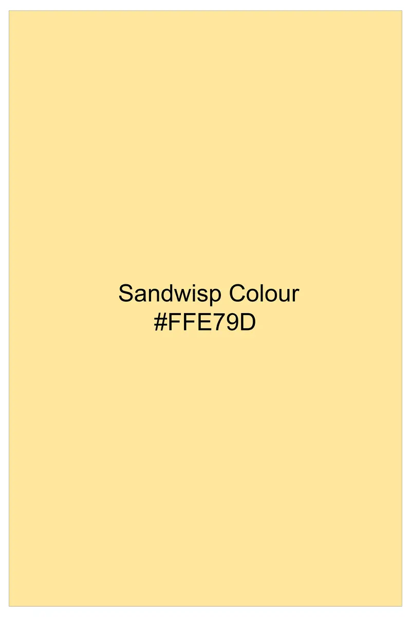 Saffronloom -Sandwisp Yellow Gingham Plaid Luxurious Linen Casual Kurta Shirt 6