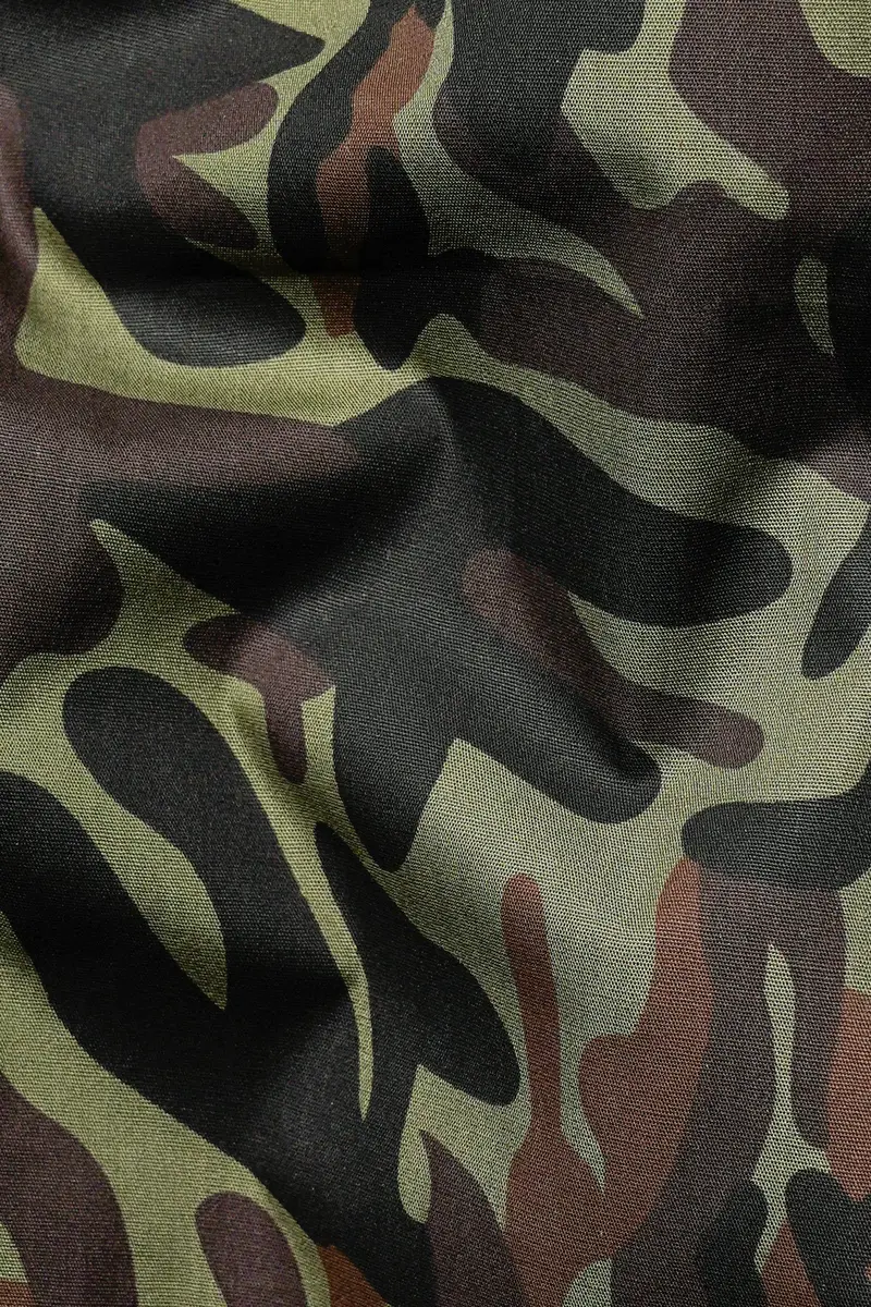 Sage Green And Taupe Brown Printed Royal Oxford Shirt 2