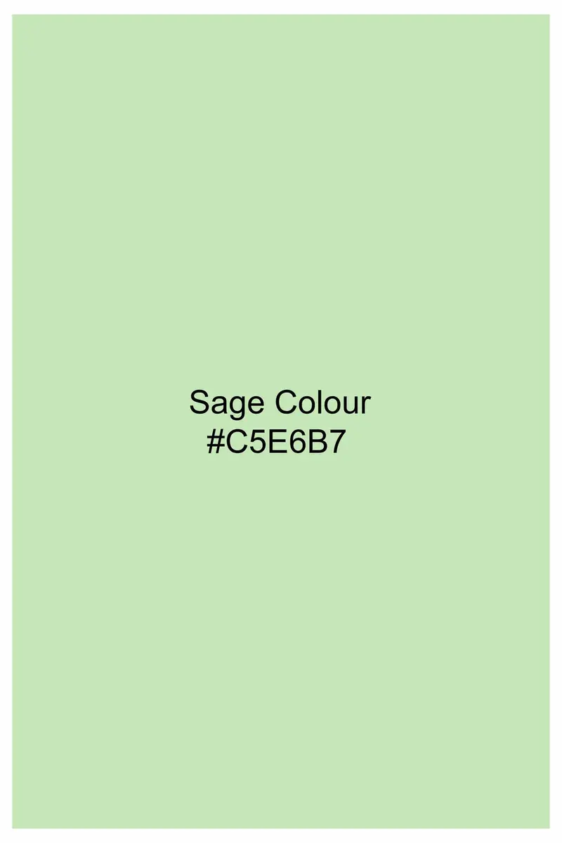 Sage Green Subtle Sheen Super Soft Premium Cotton Mandarin Shirt 5
