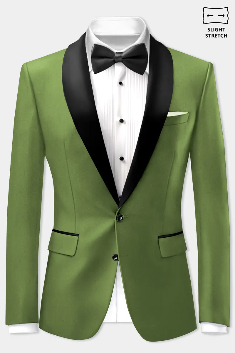 Sage Regal-Dingley Green Solid Wool Rich Tuxedo Slight Stretch Suit 10