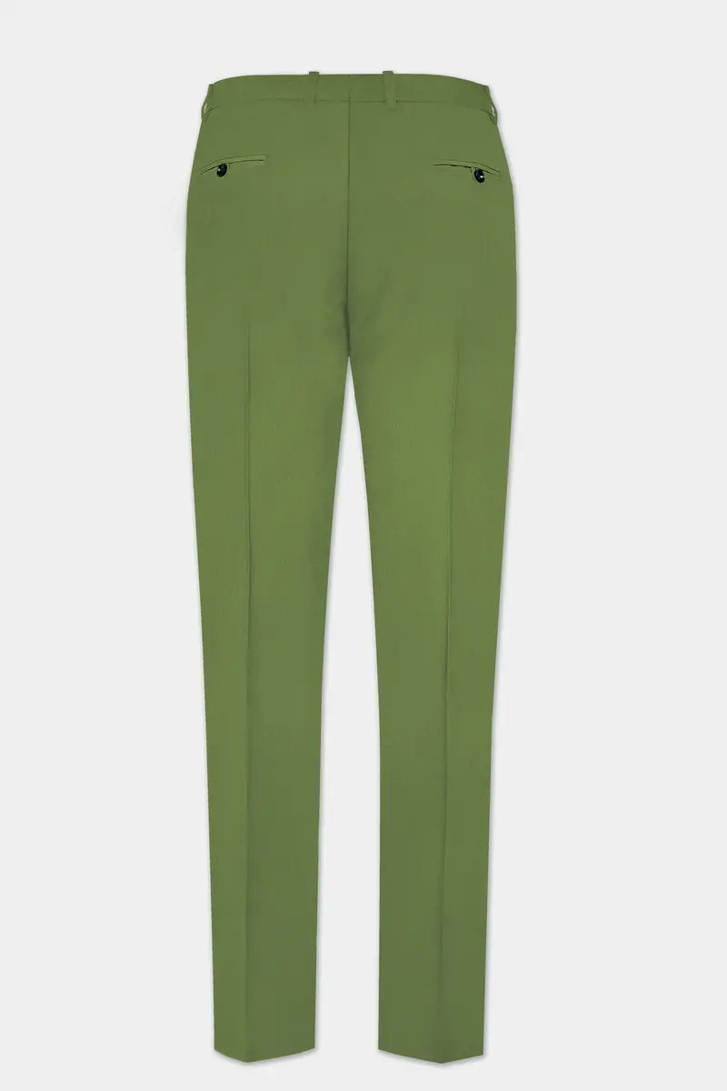 Sage Regal-Dingley Green Solid Wool Rich Tuxedo Slight Stretch Suit 14